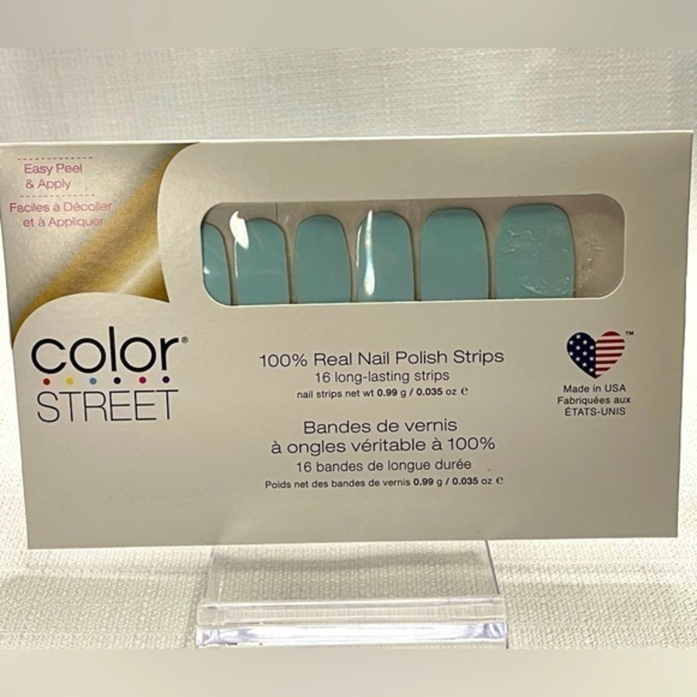 🌸 NWT Solid Light Blue Color Street Nail Polish Strips
